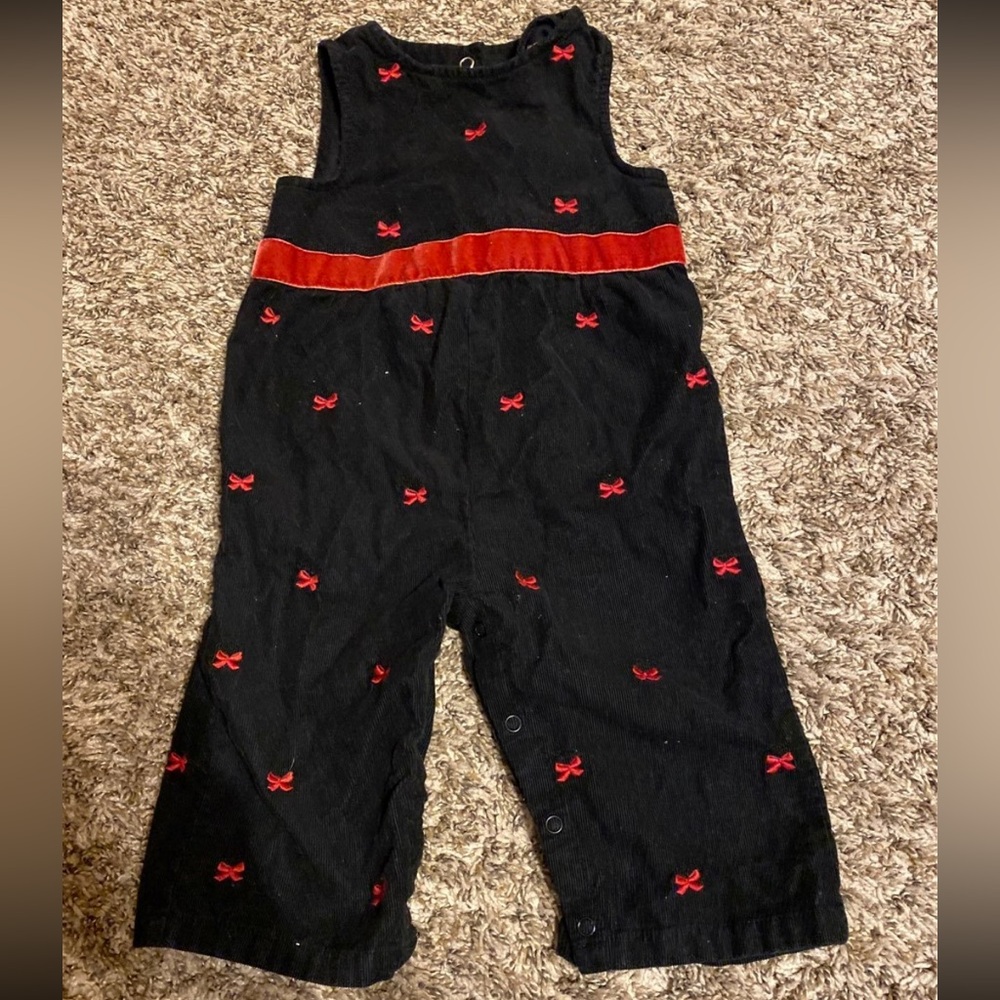 Gymboree Black and Red Jumpsuit withbow Pattern